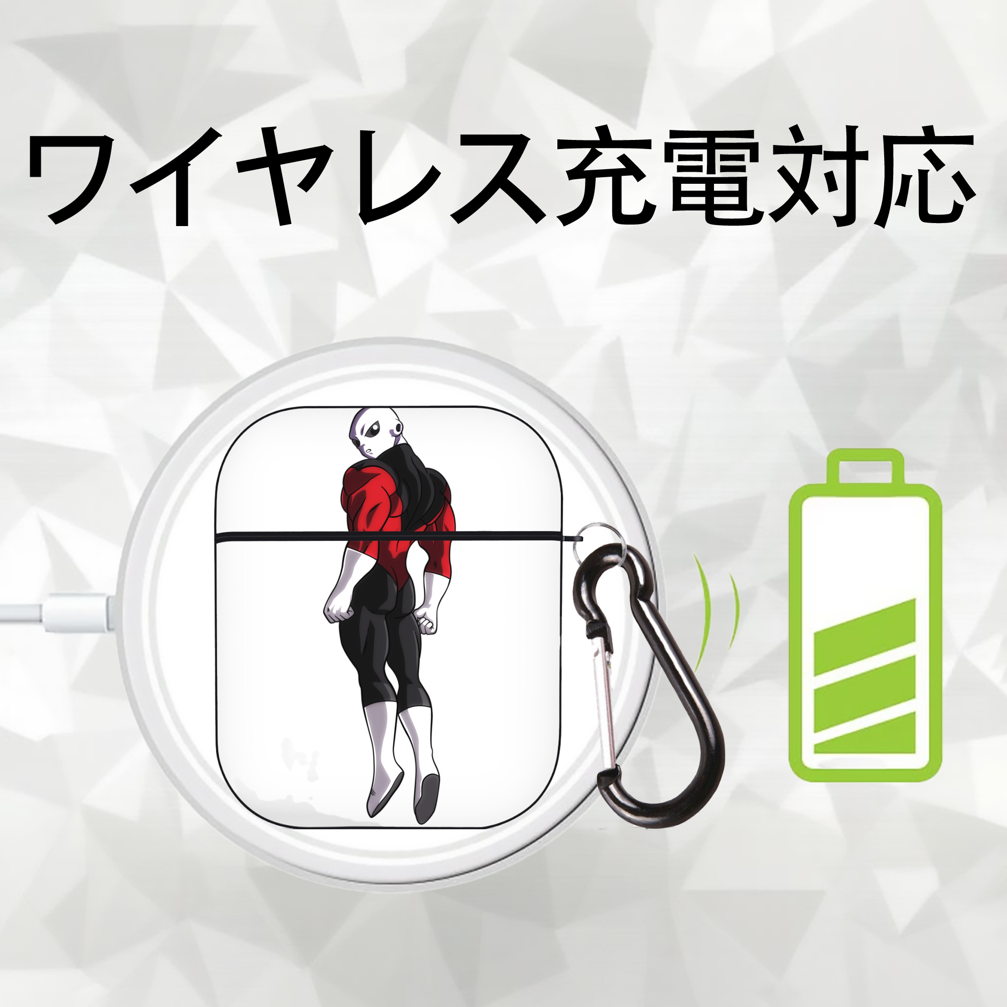 ドラゴンボール DRAGON BALL AirPods 第2世代保護ケース ハードシェル ブラック 耐衝撃・防指紋・カラビナ付き