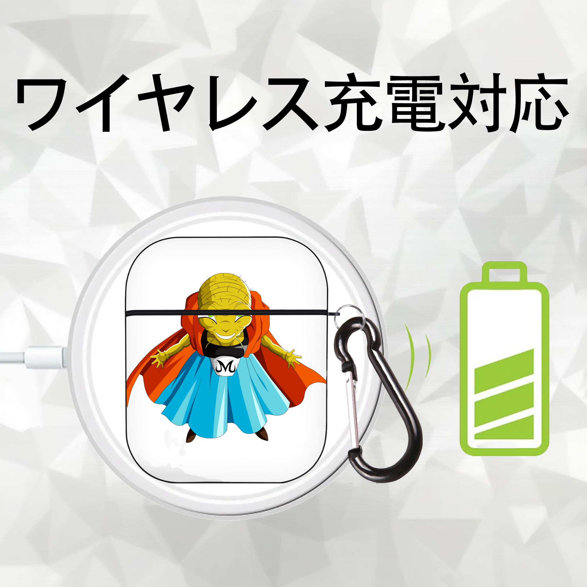 ドラゴンボール DRAGON BALL AirPods 第2世代保護ケース ハードシェル ブラック 耐衝撃・防指紋・カラビナ付き