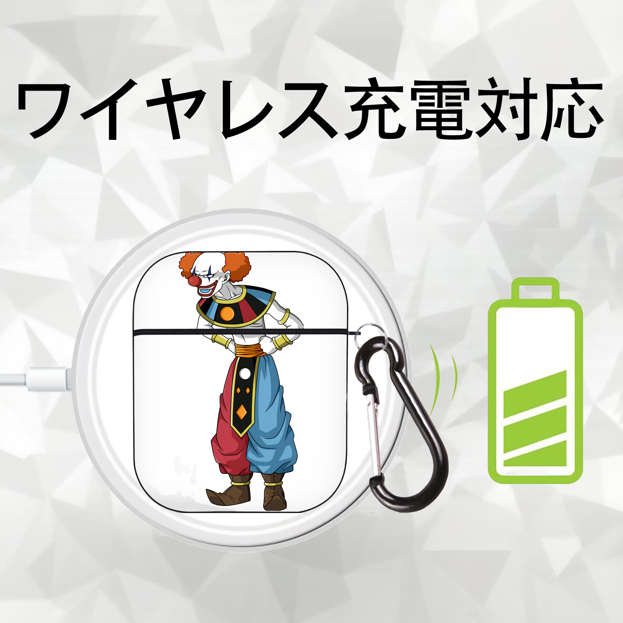 ドラゴンボール DRAGON BALL AirPods 第2世代保護ケース ハードシェル ブラック 耐衝撃・防指紋・カラビナ付き
