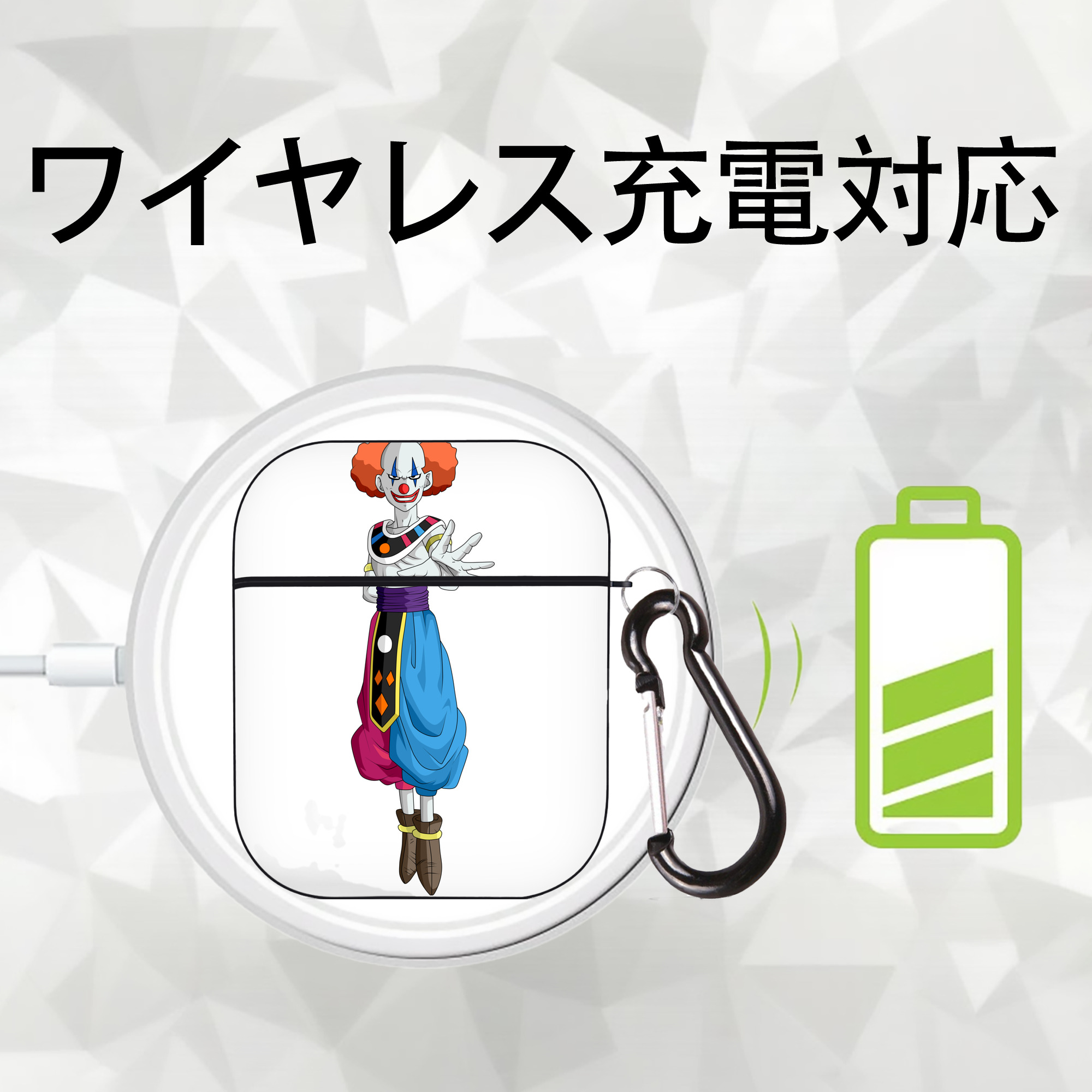 ドラゴンボール DRAGON BALL AirPods 第2世代保護ケース ハードシェル ブラック 耐衝撃・防指紋・カラビナ付き
