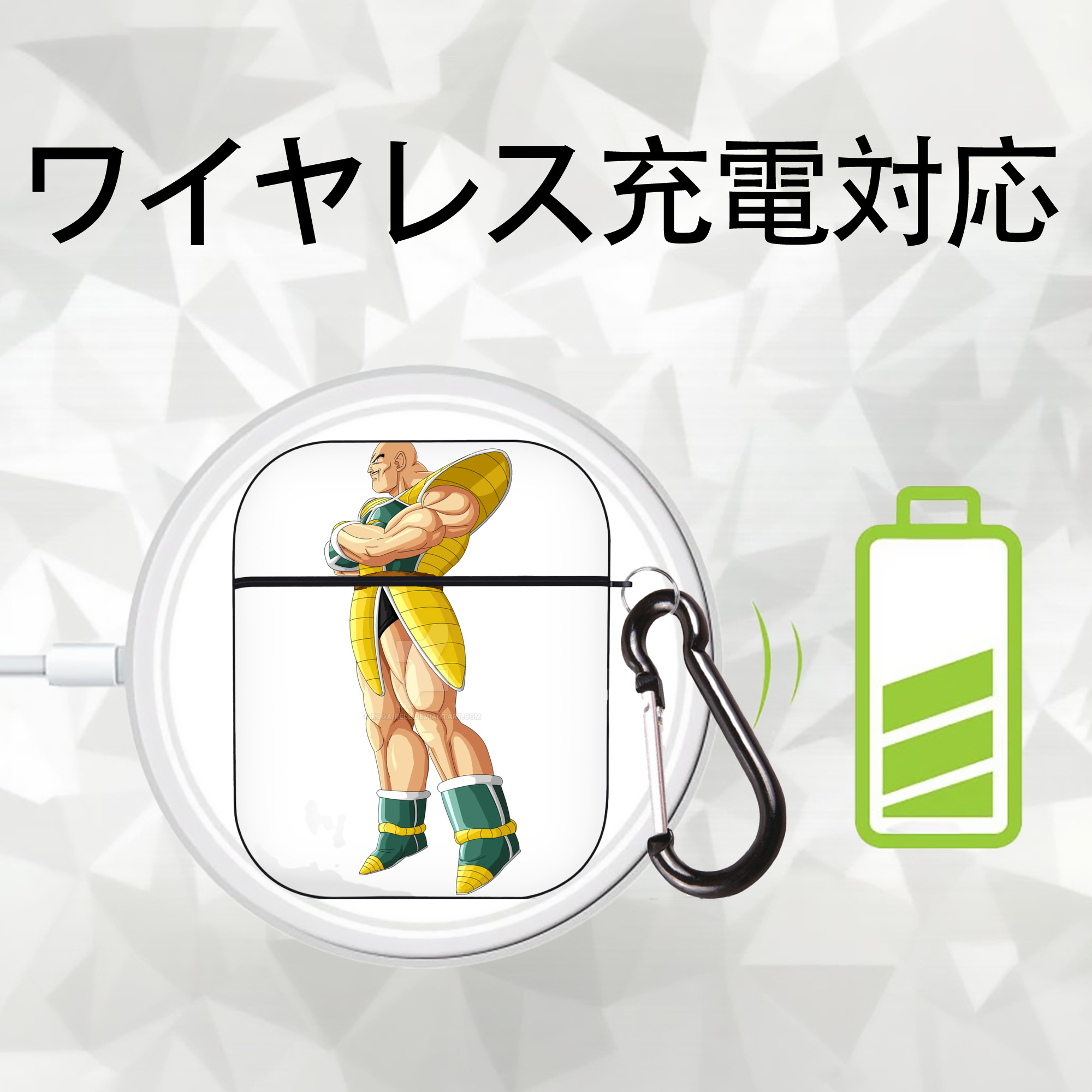 ドラゴンボール DRAGON BALL AirPods 第2世代保護ケース ハードシェル ブラック 耐衝撃・防指紋・カラビナ付き