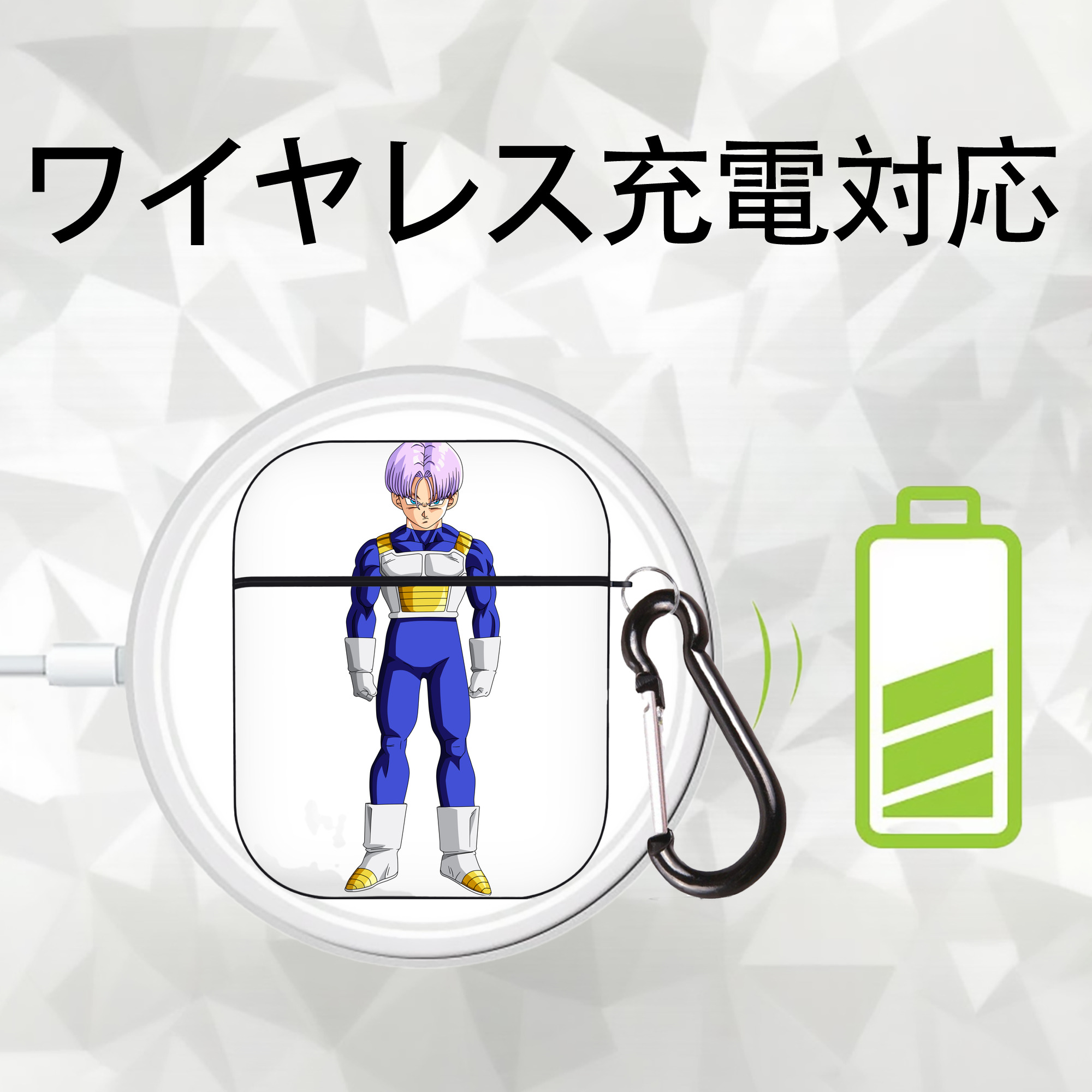 ドラゴンボール DRAGON BALL AirPods 第2世代保護ケース ハードシェル ブラック 耐衝撃・防指紋・カラビナ付き
