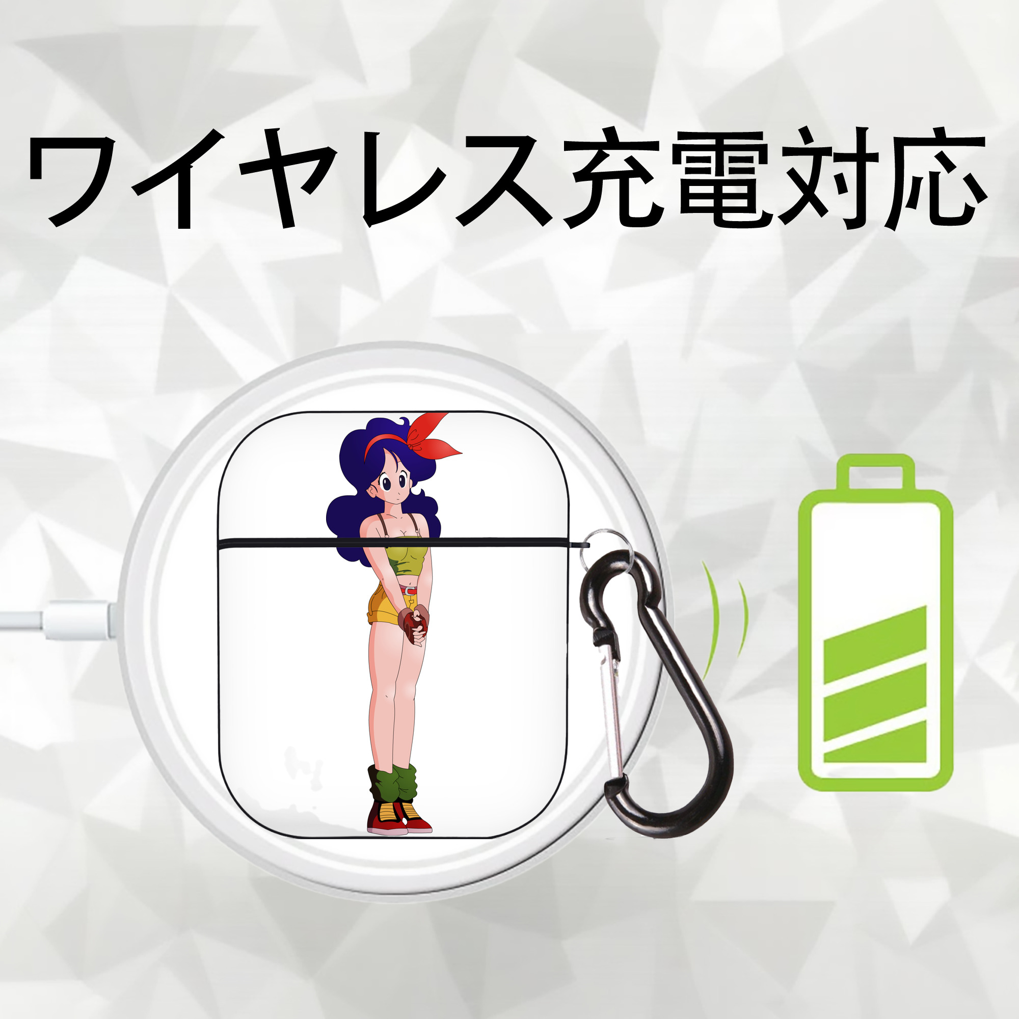 ドラゴンボール DRAGON BALL AirPods 第2世代保護ケース ハードシェル ブラック 耐衝撃・防指紋・カラビナ付き