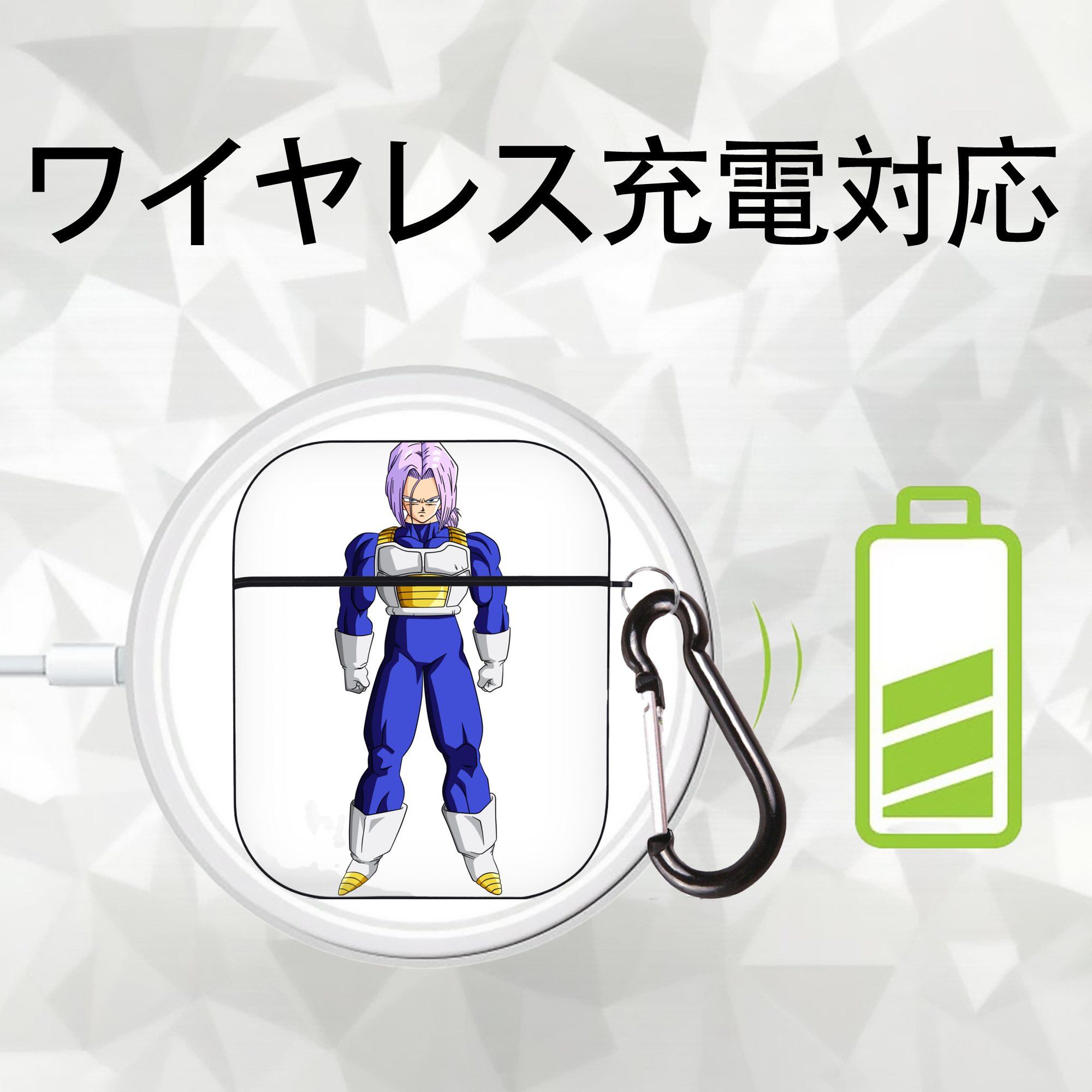 ドラゴンボール DRAGON BALL AirPods 第2世代保護ケース ハードシェル ブラック 耐衝撃・防指紋・カラビナ付き