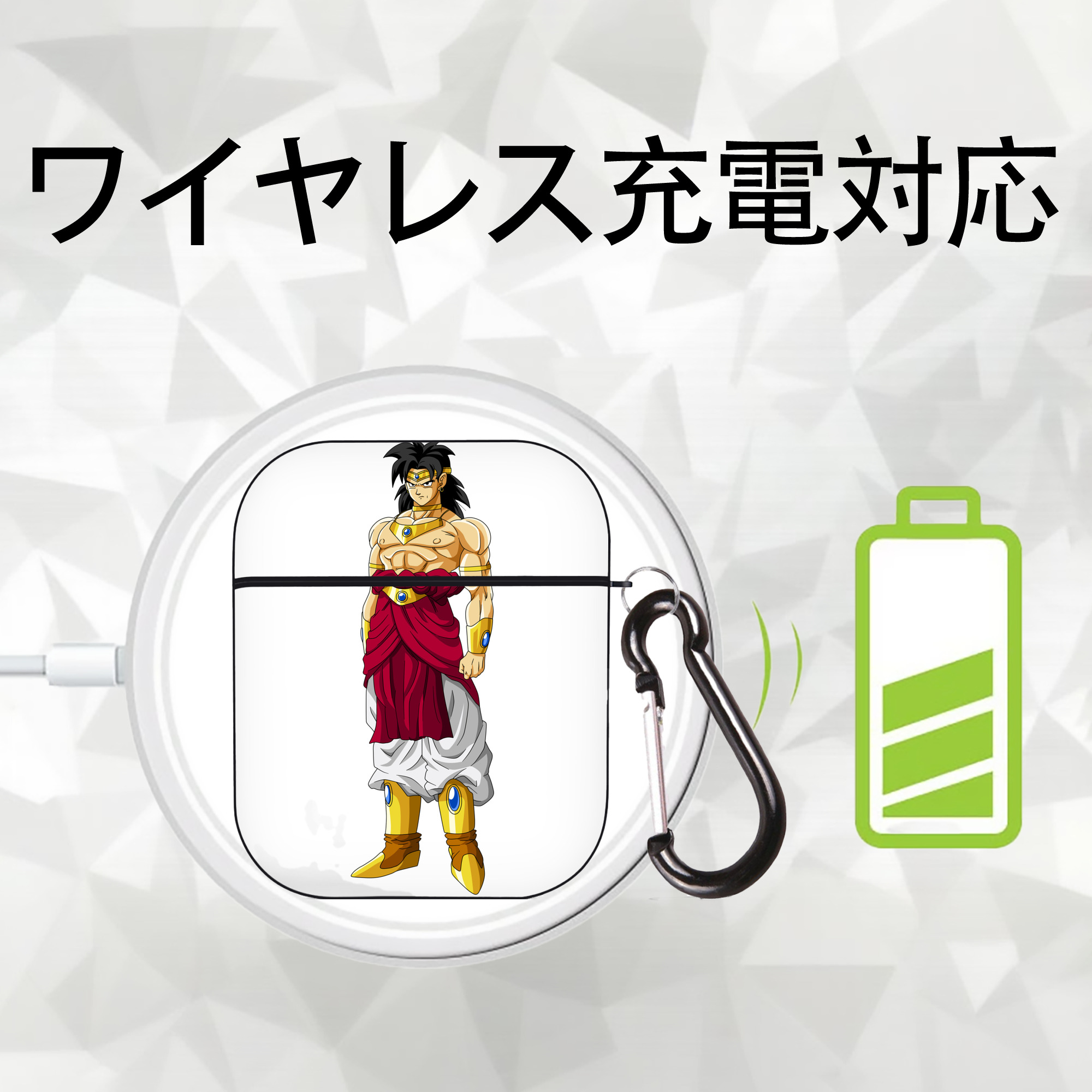 ドラゴンボール DRAGON BALL AirPods 第2世代保護ケース ハードシェル ブラック 耐衝撃・防指紋・カラビナ付き