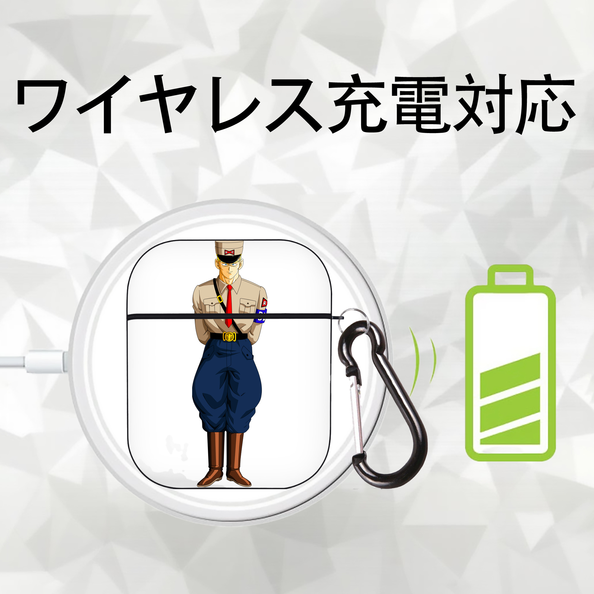 ドラゴンボール DRAGON BALL AirPods 第2世代保護ケース ハードシェル ブラック 耐衝撃・防指紋・カラビナ付き