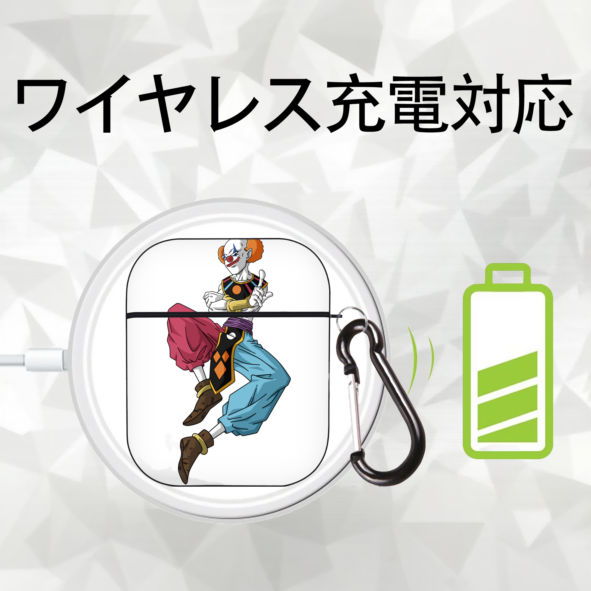 ドラゴンボール DRAGON BALL AirPods 第2世代保護ケース ハードシェル ブラック 耐衝撃・防指紋・カラビナ付き