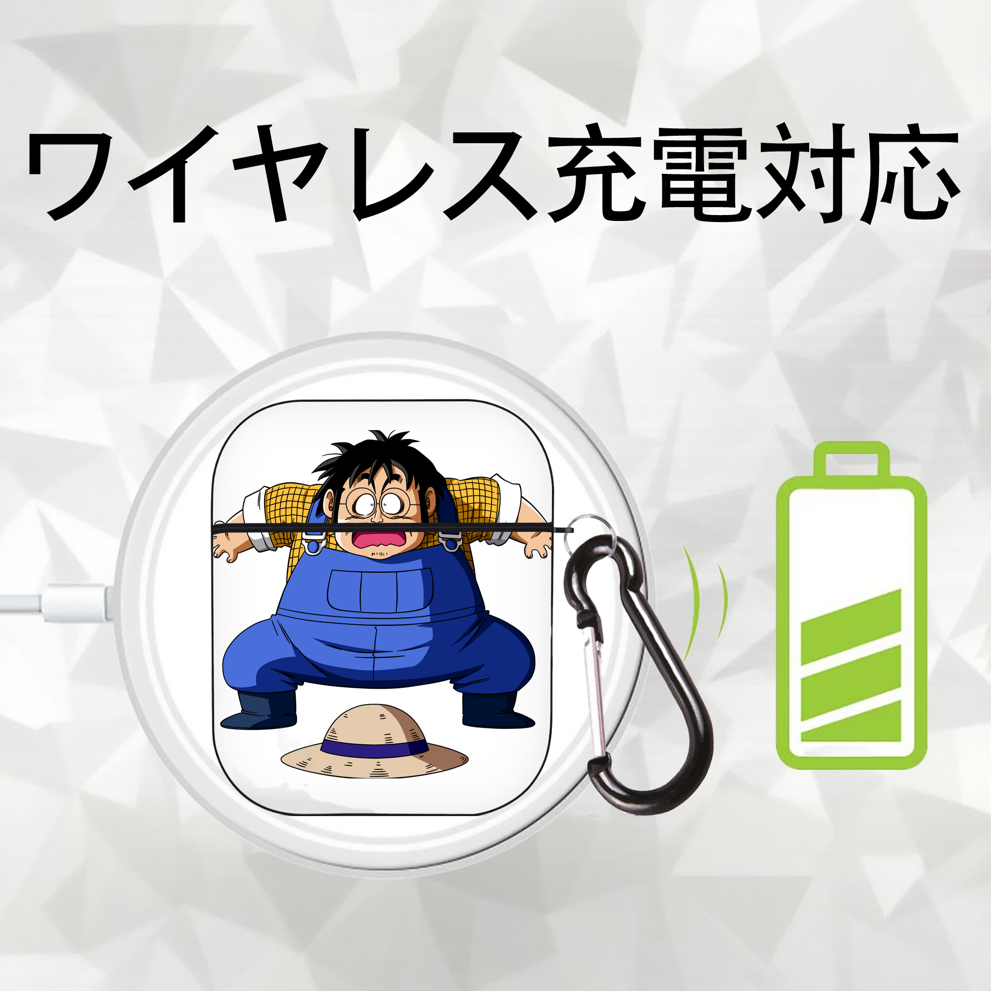 ドラゴンボール DRAGON BALL AirPods 第2世代保護ケース ハードシェル ブラック 耐衝撃・防指紋・カラビナ付き