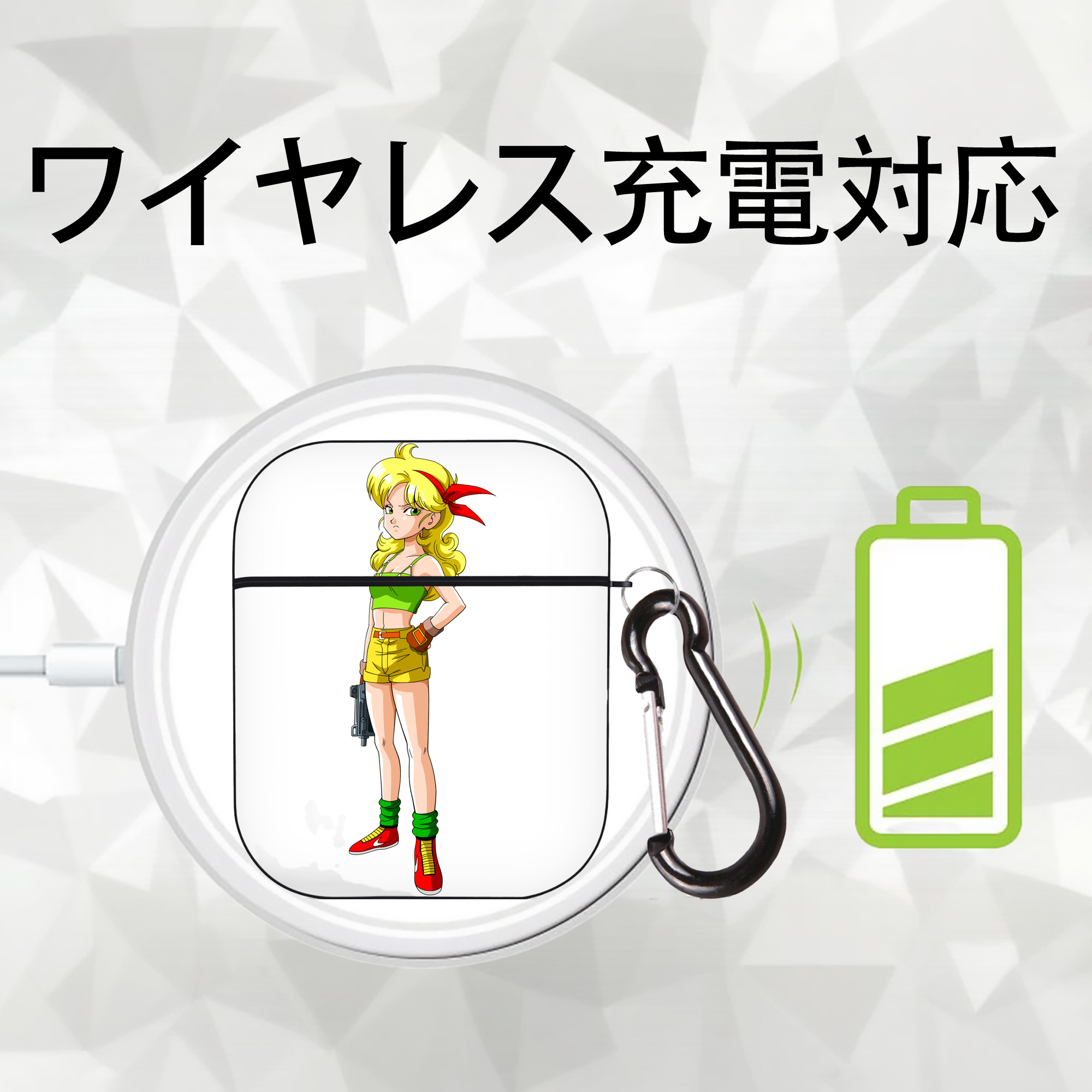 ドラゴンボール DRAGON BALL AirPods 第2世代保護ケース ハードシェル ブラック 耐衝撃・防指紋・カラビナ付き