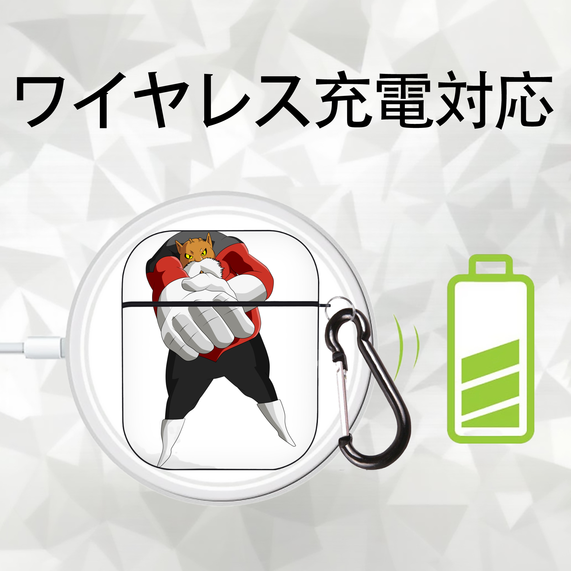 ドラゴンボール DRAGON BALL AirPods 第2世代保護ケース ハードシェル ブラック 耐衝撃・防指紋・カラビナ付き