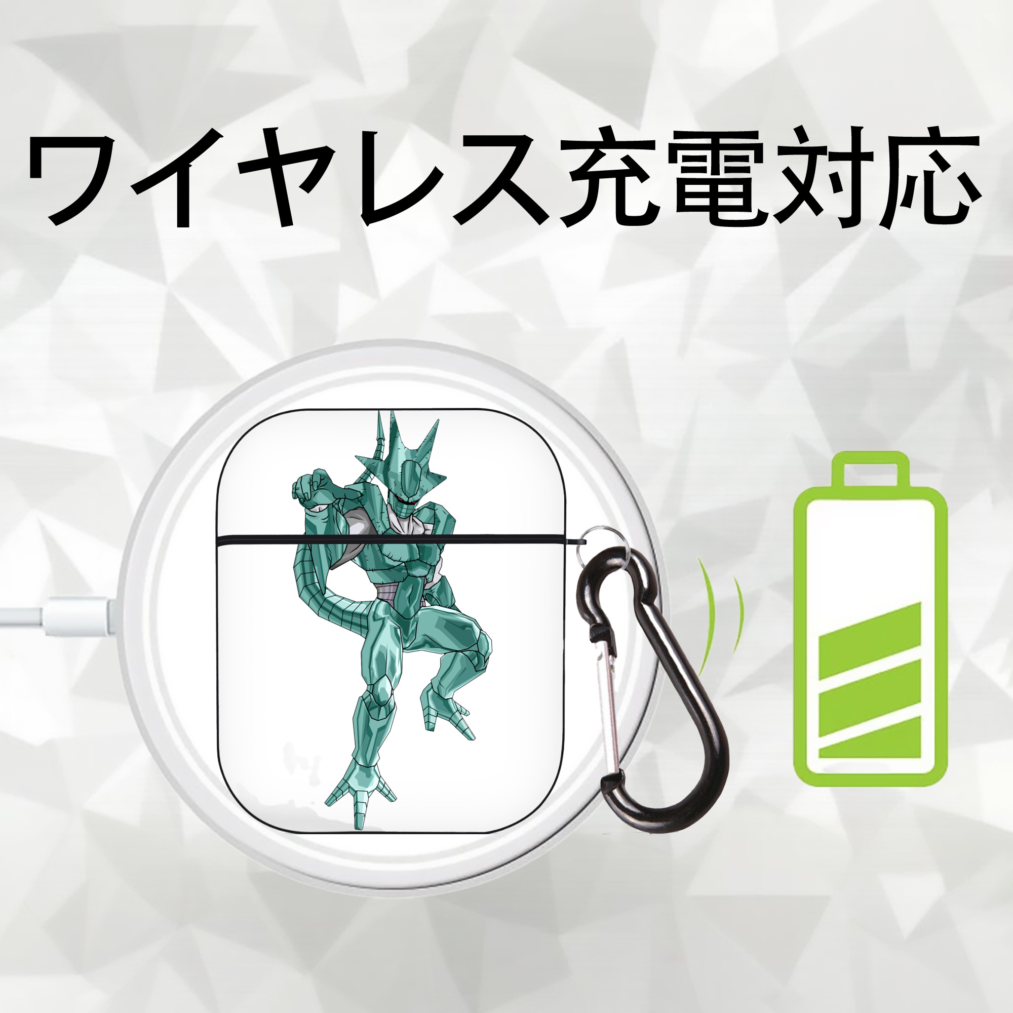 ドラゴンボール DRAGON BALL AirPods 第2世代保護ケース ハードシェル ブラック 耐衝撃・防指紋・カラビナ付き
