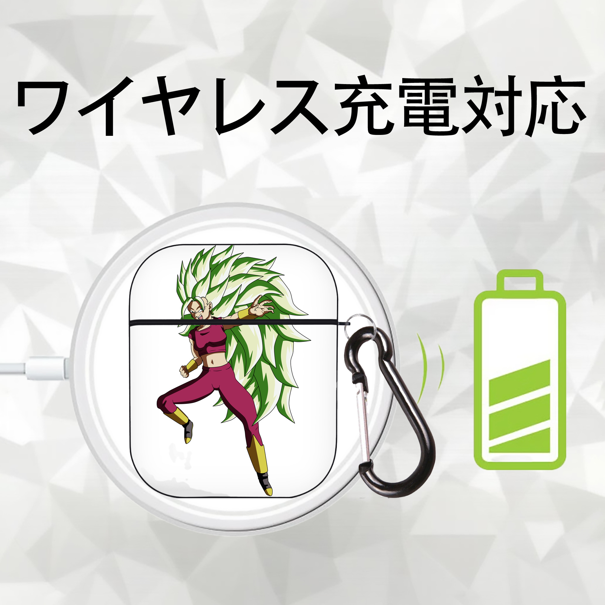 ドラゴンボール DRAGON BALL AirPods 第2世代保護ケース ハードシェル ブラック 耐衝撃・防指紋・カラビナ付き
