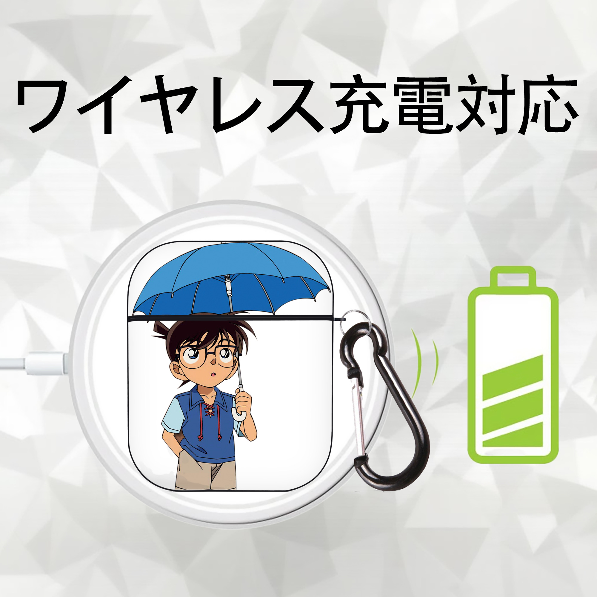 ドラゴンボール DRAGON BALL AirPods 第2世代保護ケース ハードシェル ブラック 耐衝撃・防指紋・カラビナ付き