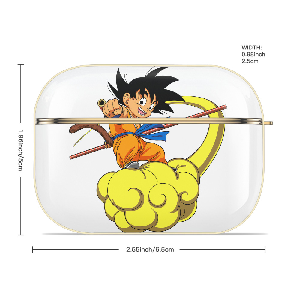ドラゴンボール 孫悟空（そん ごくう）Son Goku カカロット DRAGON BALL Kakarotto 【AirPods Pro用】ハードシェル保護ケース｜耐衝撃・防指紋・カラビナ付き商品仕様