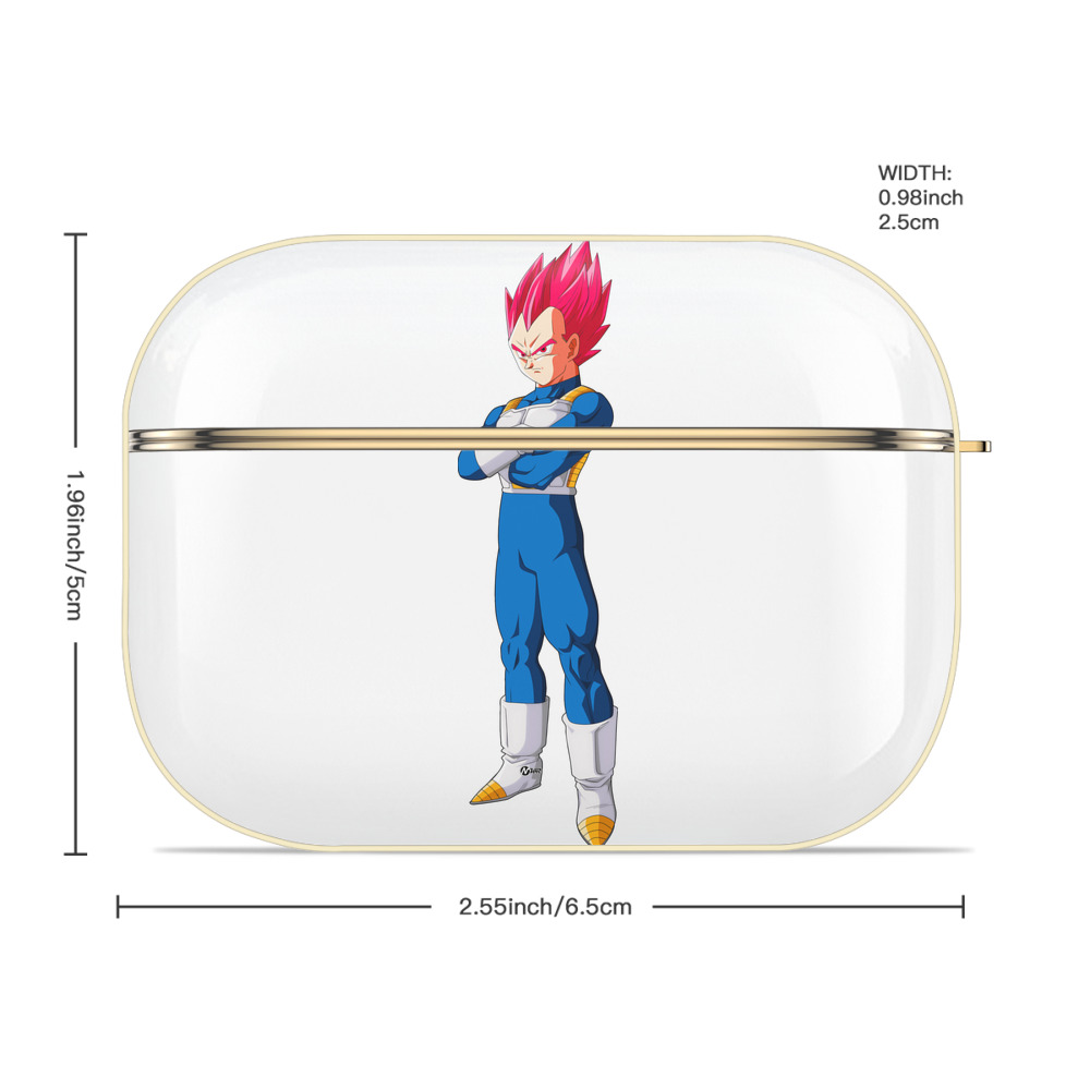 ドラゴンボール ベジータ四世（Bejīta Yonsei）DRAGON BALL Vegeta IV 【AirPods Pro用】ハードシェル保護ケース｜耐衝撃・防指紋・カラビナ付き商品仕様