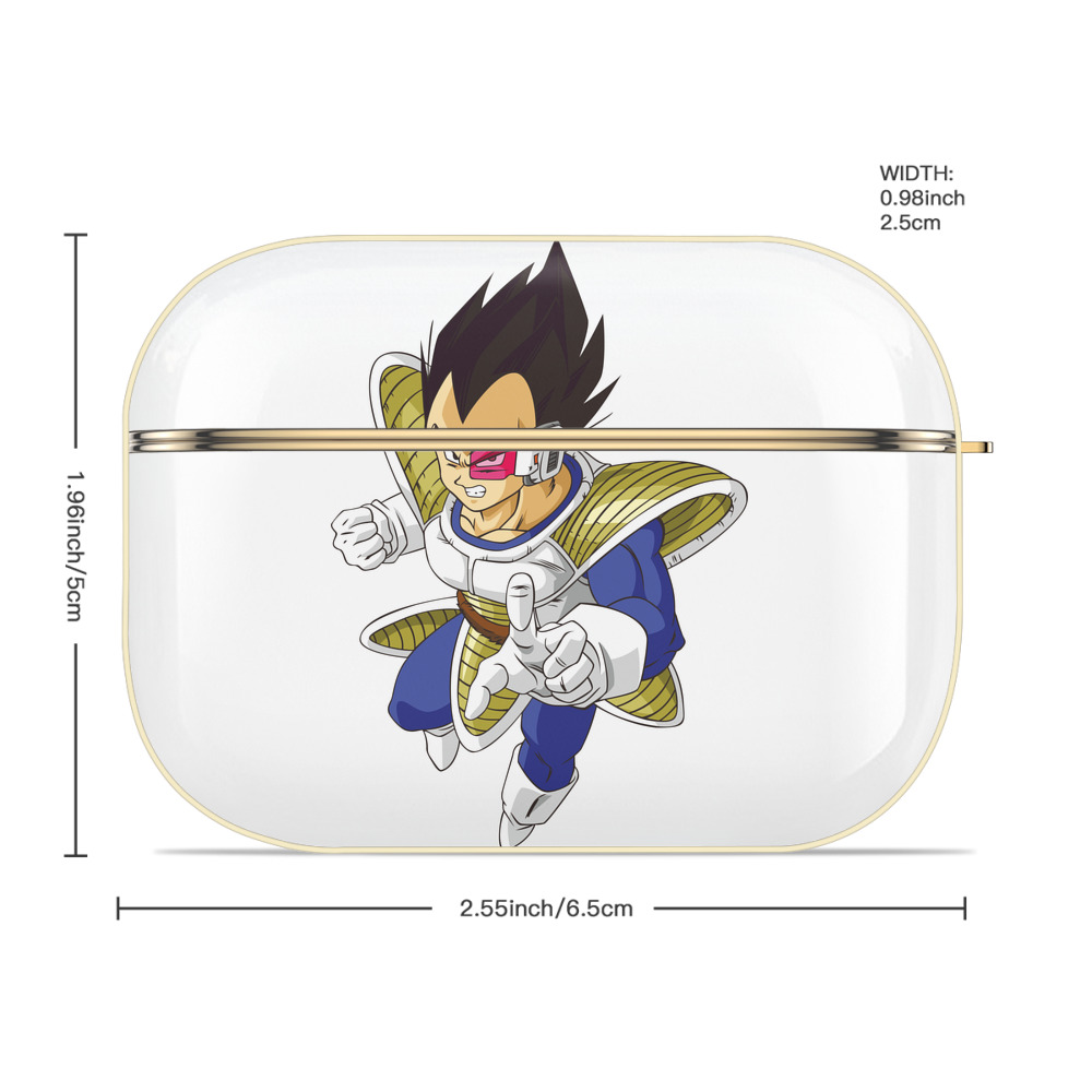 ドラゴンボール ベジータ四世（Bejīta Yonsei）DRAGON BALL Vegeta IV 【AirPods Pro用】ハードシェル保護ケース｜耐衝撃・防指紋・カラビナ付き商品仕様