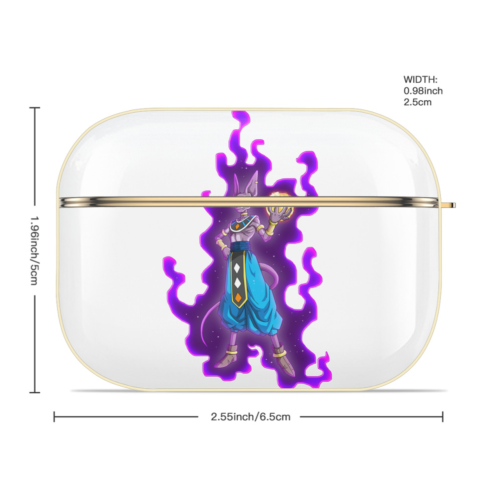ドラゴンボール ビルス 破壊神ビルス DRAGON BALL Beerus Birusu 【AirPods Pro用】ハードシェル保護ケース｜耐衝撃・防指紋・カラビナ付き商品仕様