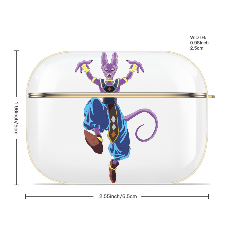 ドラゴンボール ビルス 破壊神ビルス DRAGON BALL Beerus Birusu 【AirPods Pro用】ハードシェル保護ケース｜耐衝撃・防指紋・カラビナ付き商品仕様