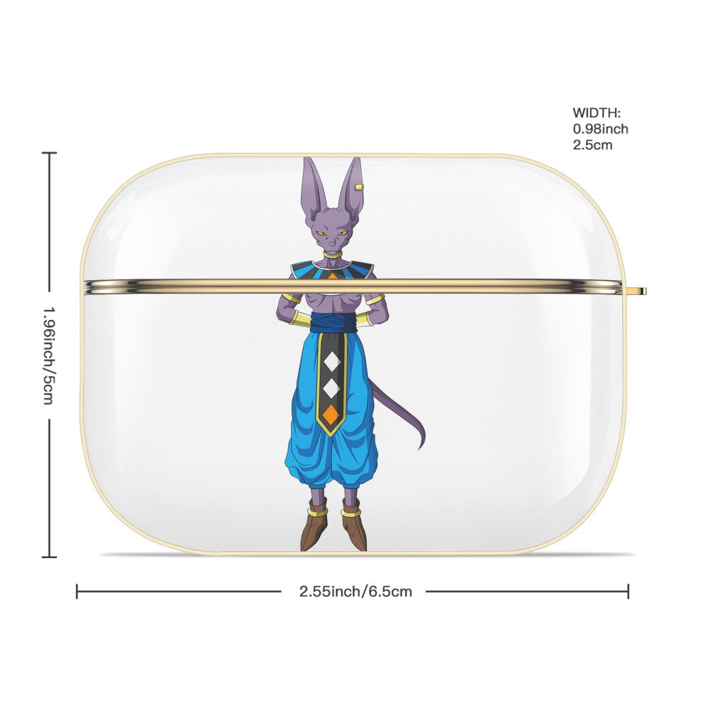 ドラゴンボール ビルス 破壊神ビルス DRAGON BALL Beerus Birusu 【AirPods Pro用】ハードシェル保護ケース｜耐衝撃・防指紋・カラビナ付き商品仕様