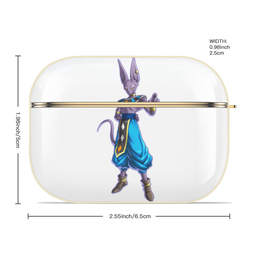 ドラゴンボール ビルス 破壊神ビルス DRAGON BALL Beerus Birusu 【AirPods Pro用】ハードシェル保護ケース｜耐衝撃・防指紋・カラビナ付き商品仕様