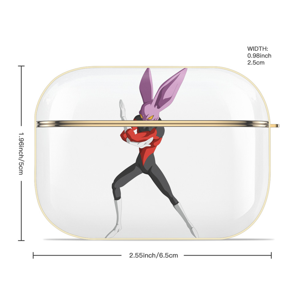 ドラゴンボール ビルス 破壊神ビルス DRAGON BALL Beerus Birusu 【AirPods Pro用】ハードシェル保護ケース｜耐衝撃・防指紋・カラビナ付き商品仕様