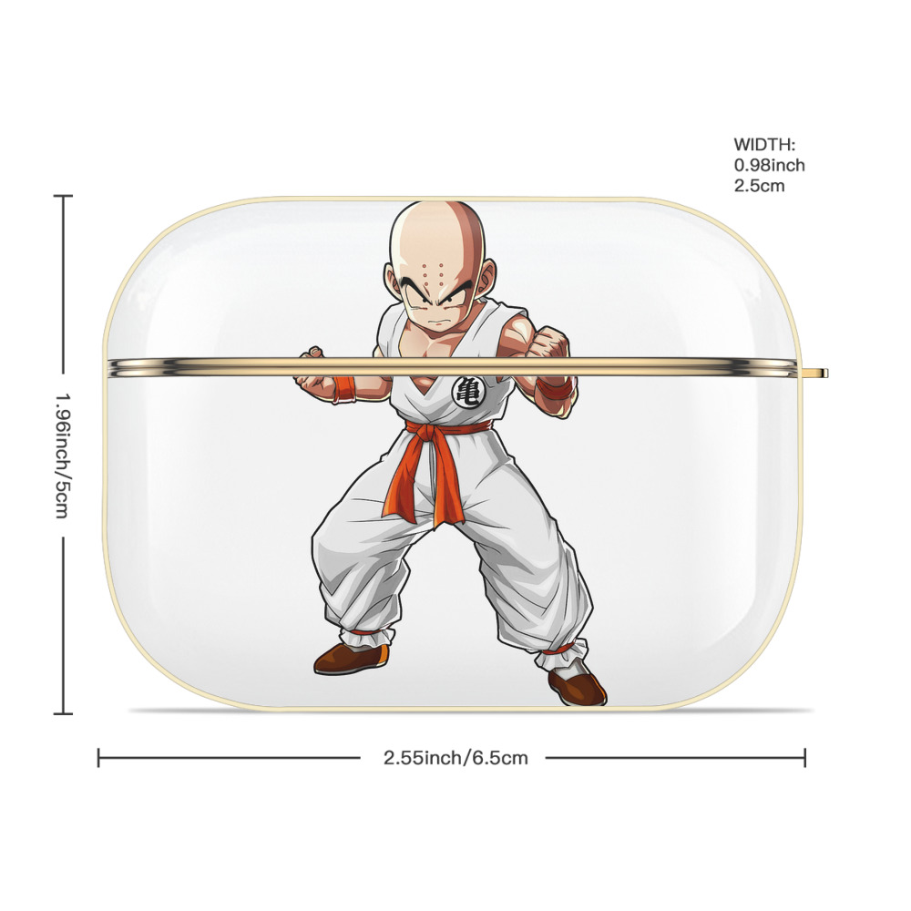 ドラゴンボール クリリン DRAGON BALL krillin 【AirPods Pro用】ハードシェル保護ケース｜耐衝撃・防指紋・カラビナ付き商品仕様
