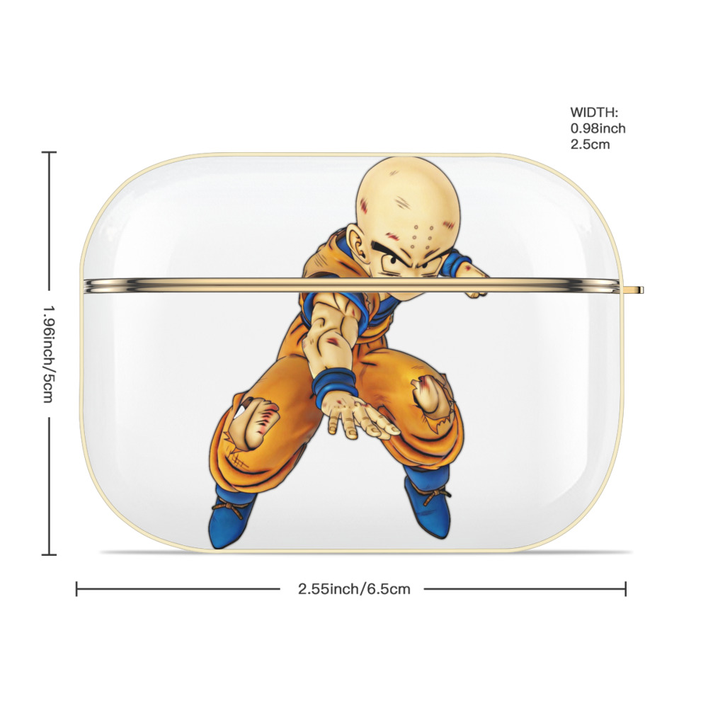 ドラゴンボール クリリン DRAGON BALL krillin 【AirPods Pro用】ハードシェル保護ケース｜耐衝撃・防指紋・カラビナ付き商品仕様