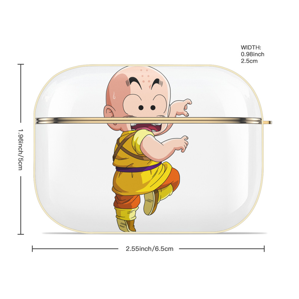 ドラゴンボール クリリン DRAGON BALL krillin 【AirPods Pro用】ハードシェル保護ケース｜耐衝撃・防指紋・カラビナ付き商品仕様