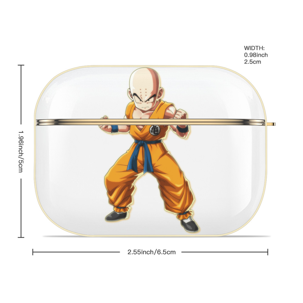 ドラゴンボール クリリン DRAGON BALL krillin 【AirPods Pro用】ハードシェル保護ケース｜耐衝撃・防指紋・カラビナ付き商品仕様