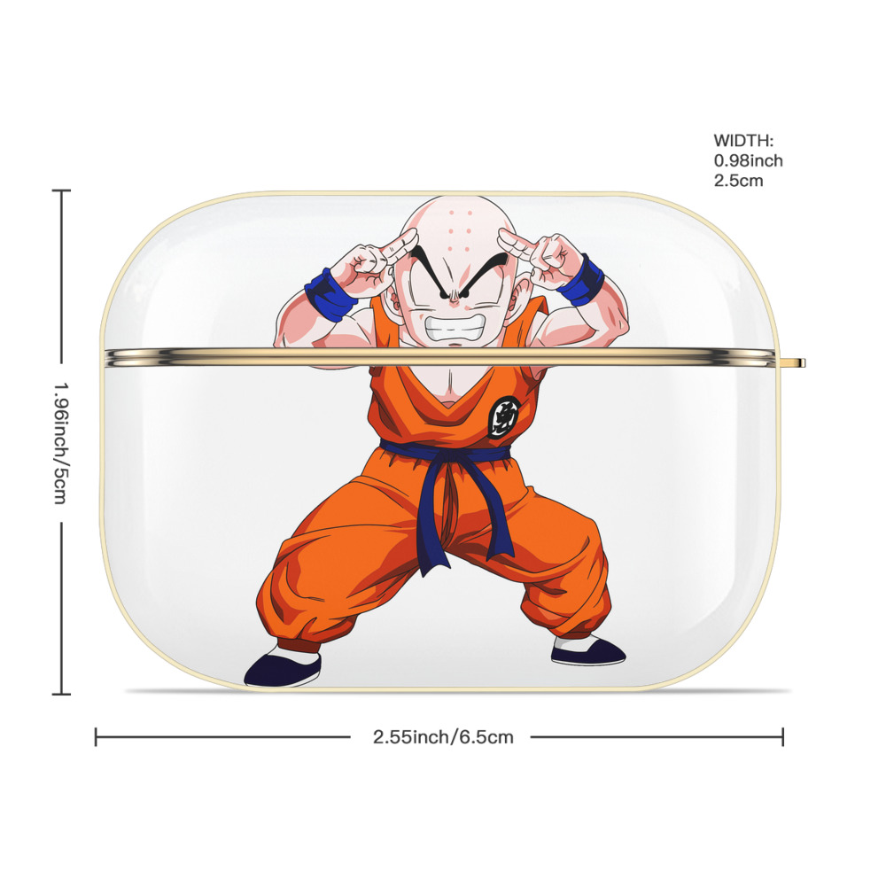 ドラゴンボール クリリン DRAGON BALL krillin 【AirPods Pro用】ハードシェル保護ケース｜耐衝撃・防指紋・カラビナ付き商品仕様