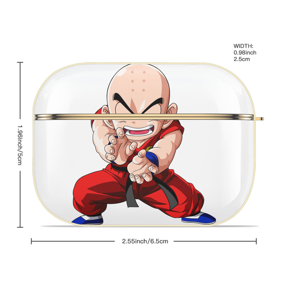 ドラゴンボール クリリン DRAGON BALL krillin 【AirPods Pro用】ハードシェル保護ケース｜耐衝撃・防指紋・カラビナ付き商品仕様