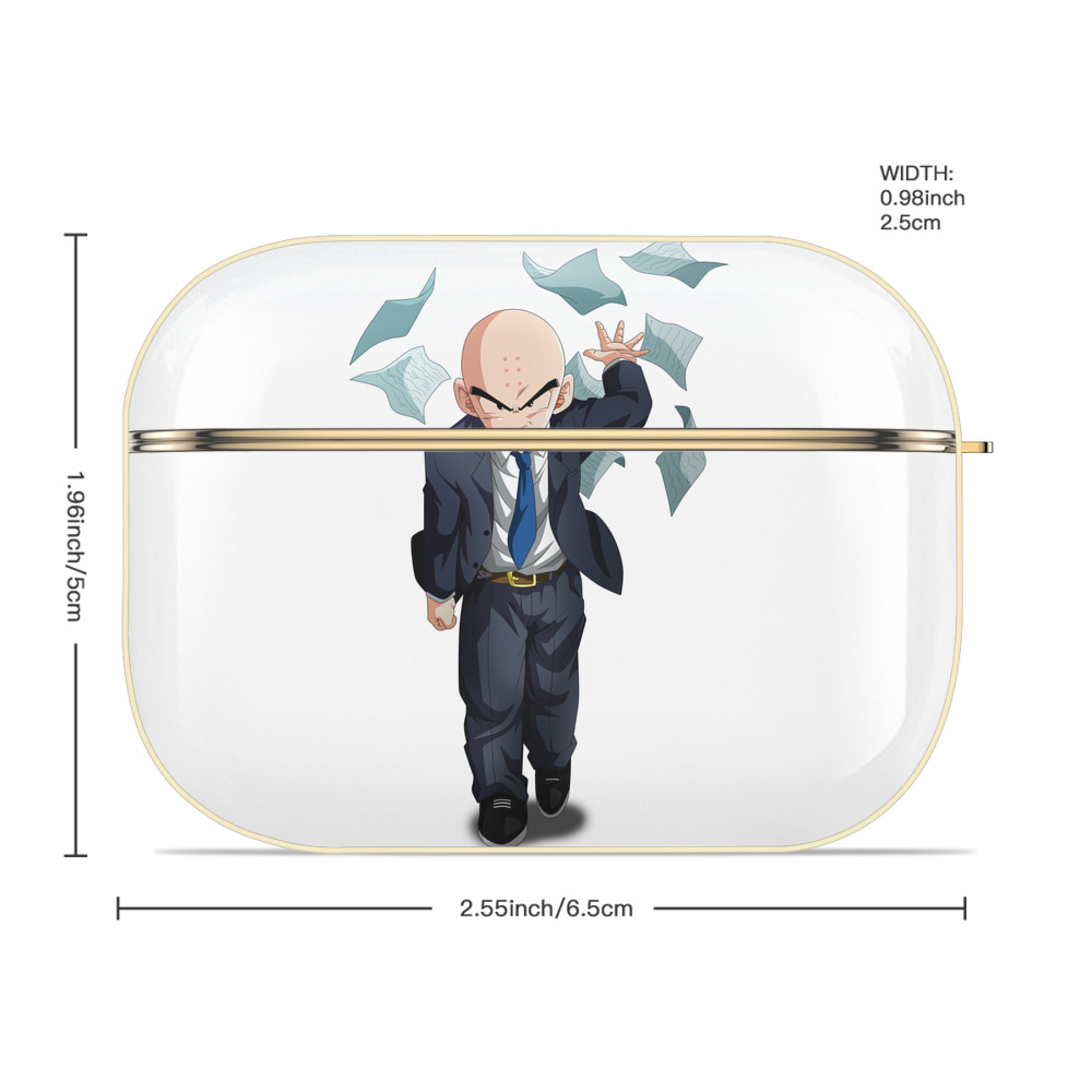 ドラゴンボール クリリン DRAGON BALL krillin 【AirPods Pro用】ハードシェル保護ケース｜耐衝撃・防指紋・カラビナ付き商品仕様