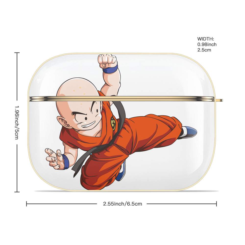 ドラゴンボール クリリン DRAGON BALL krillin 【AirPods Pro用】ハードシェル保護ケース｜耐衝撃・防指紋・カラビナ付き商品仕様