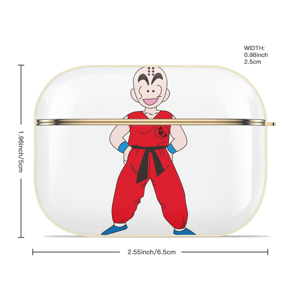 ドラゴンボール クリリン DRAGON BALL krillin 【AirPods Pro用】ハードシェル保護ケース｜耐衝撃・防指紋・カラビナ付き商品仕様