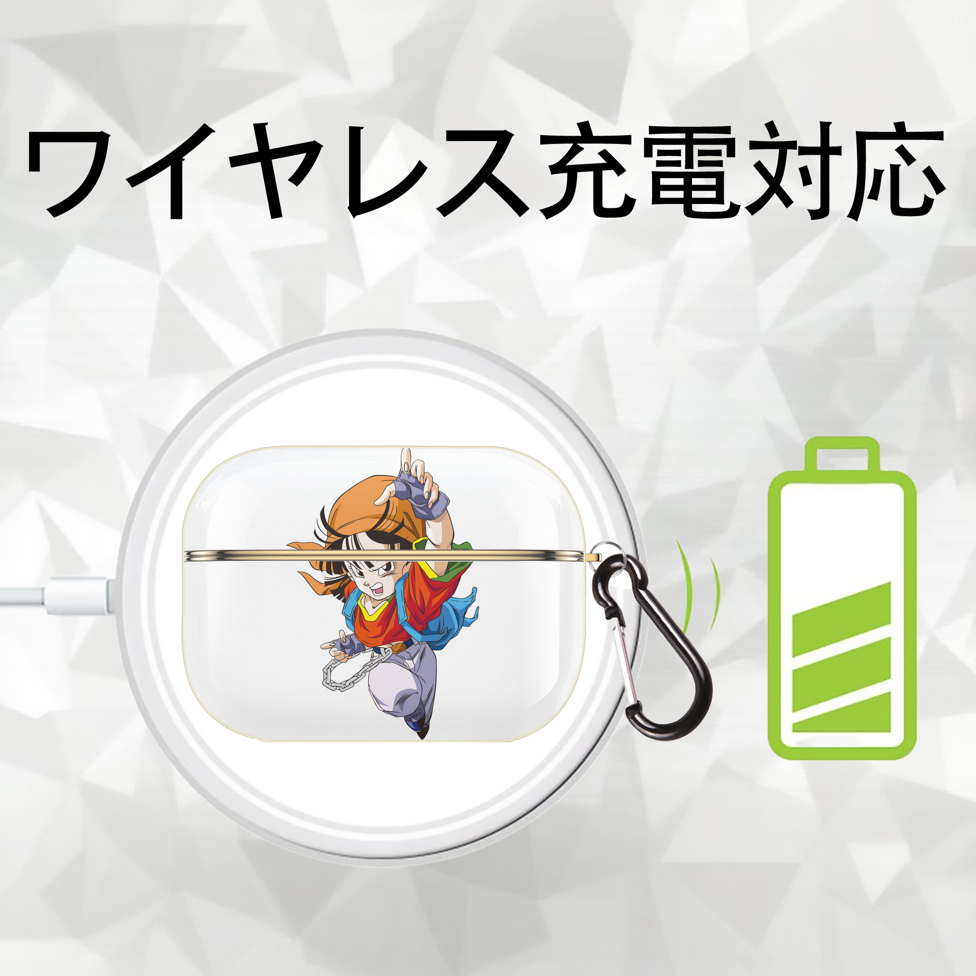 ドラゴンボール パン DRAGON BALL Pan 【AirPods Pro用】ハードシェル保護ケース｜耐衝撃・防指紋・カラビナ付き商品仕様