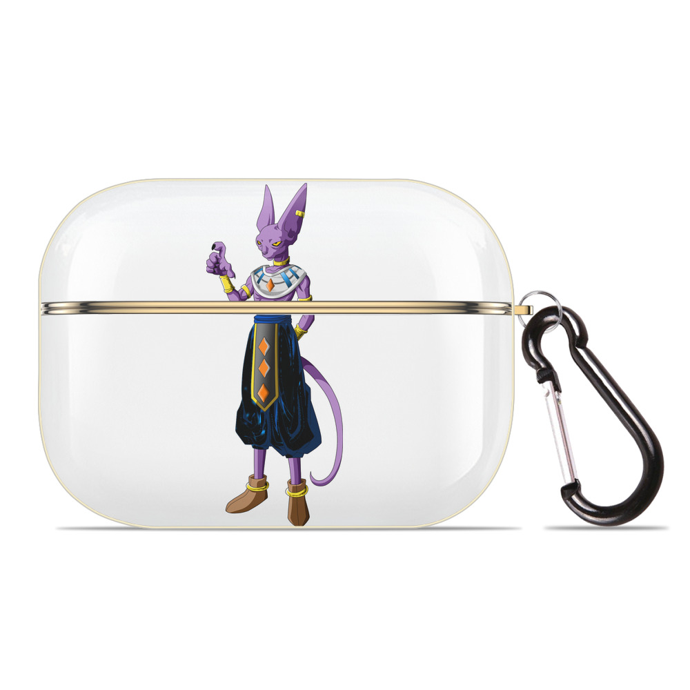 （画像用） ドラゴンボール ビルス 破壊神ビルス DRAGON BALL Beerus Birusu 【AirPods Pro用】ハードシェル保護ケース｜耐衝撃・防指紋・カラビナ付き商品仕様