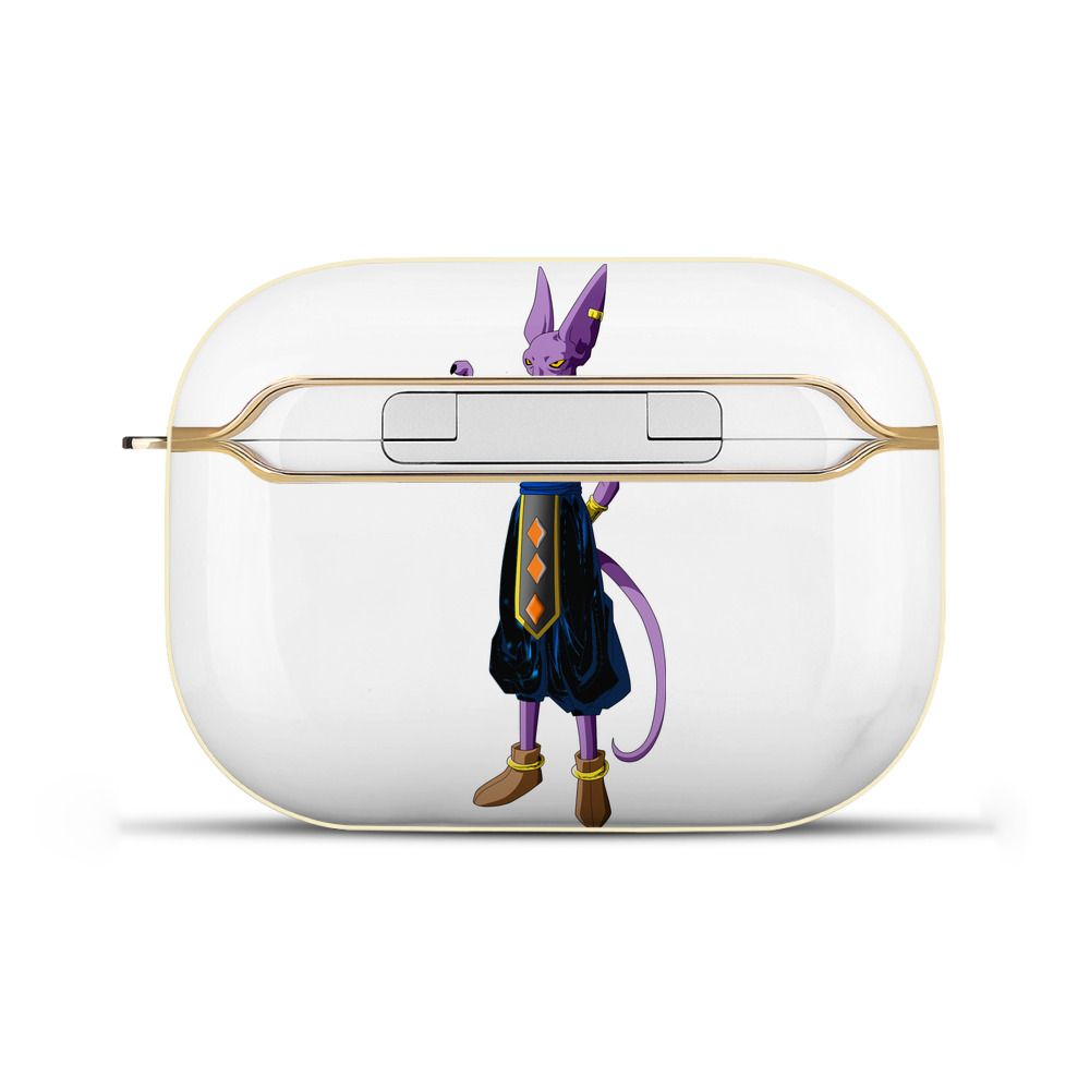 （画像用） ドラゴンボール ビルス 破壊神ビルス DRAGON BALL Beerus Birusu 【AirPods Pro用】ハードシェル保護ケース｜耐衝撃・防指紋・カラビナ付き商品仕様