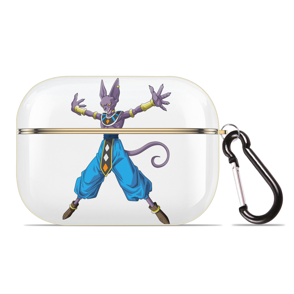 （画像用） ドラゴンボール ビルス 破壊神ビルス DRAGON BALL Beerus Birusu 【AirPods Pro用】ハードシェル保護ケース｜耐衝撃・防指紋・カラビナ付き商品仕様