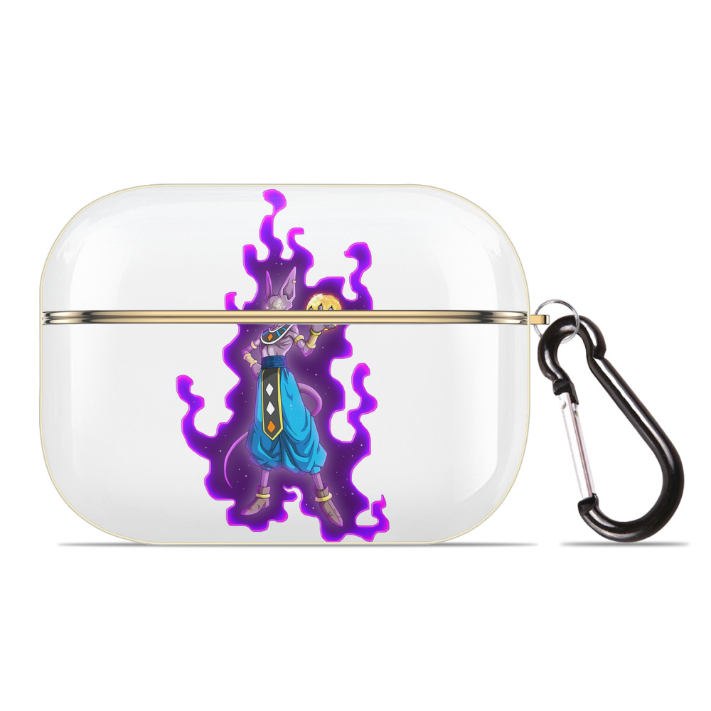 （画像用） ドラゴンボール ビルス 破壊神ビルス DRAGON BALL Beerus Birusu 【AirPods Pro用】ハードシェル保護ケース｜耐衝撃・防指紋・カラビナ付き商品仕様