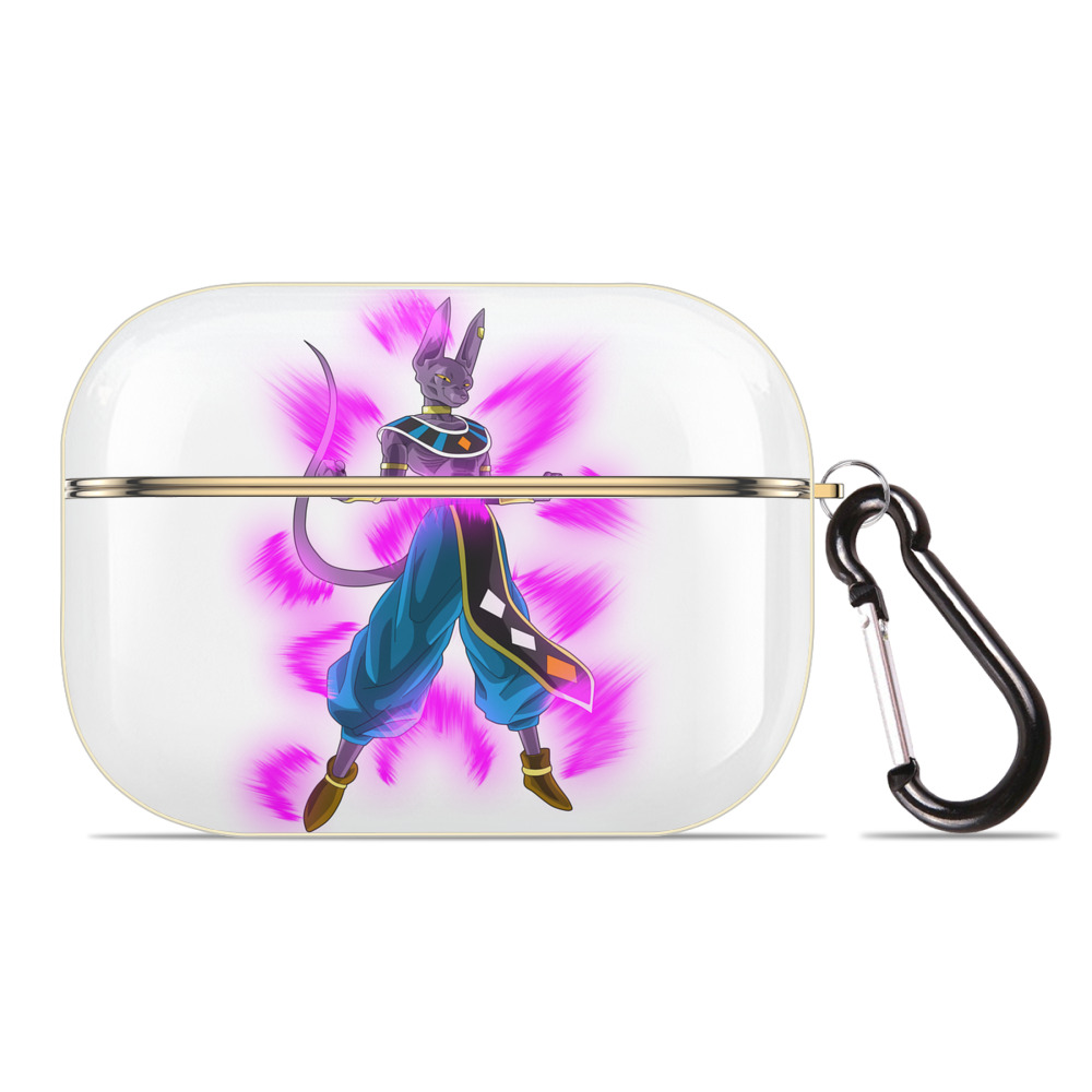 （画像用） ドラゴンボール ビルス 破壊神ビルス DRAGON BALL Beerus Birusu 【AirPods Pro用】ハードシェル保護ケース｜耐衝撃・防指紋・カラビナ付き商品仕様