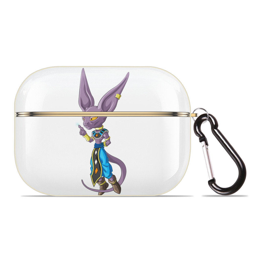 （画像用） ドラゴンボール ビルス 破壊神ビルス DRAGON BALL Beerus Birusu 【AirPods Pro用】ハードシェル保護ケース｜耐衝撃・防指紋・カラビナ付き商品仕様