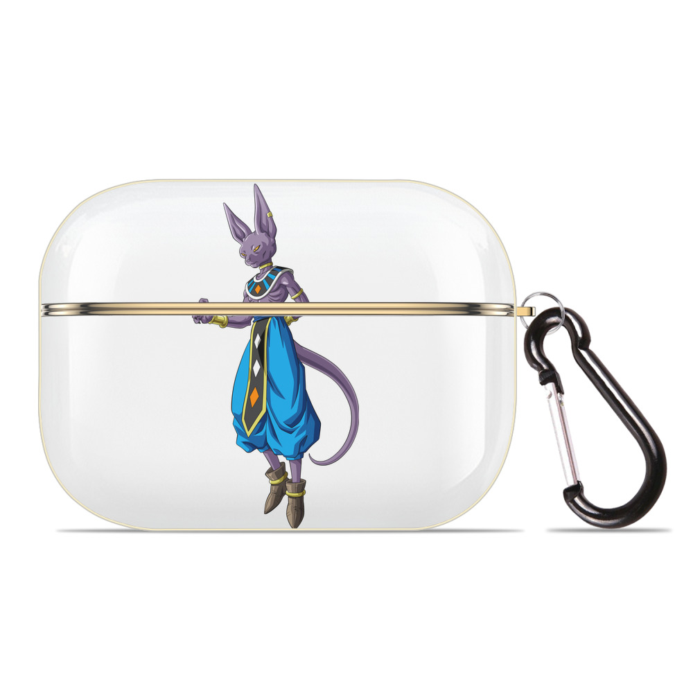 （画像用） ドラゴンボール ビルス 破壊神ビルス DRAGON BALL Beerus Birusu 【AirPods Pro用】ハードシェル保護ケース｜耐衝撃・防指紋・カラビナ付き商品仕様