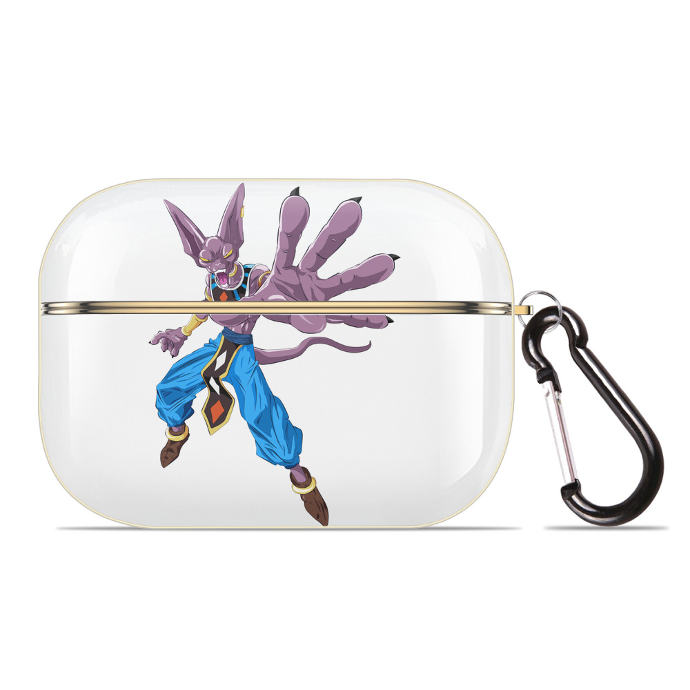 （画像用） ドラゴンボール ビルス 破壊神ビルス DRAGON BALL Beerus Birusu 【AirPods Pro用】ハードシェル保護ケース｜耐衝撃・防指紋・カラビナ付き商品仕様