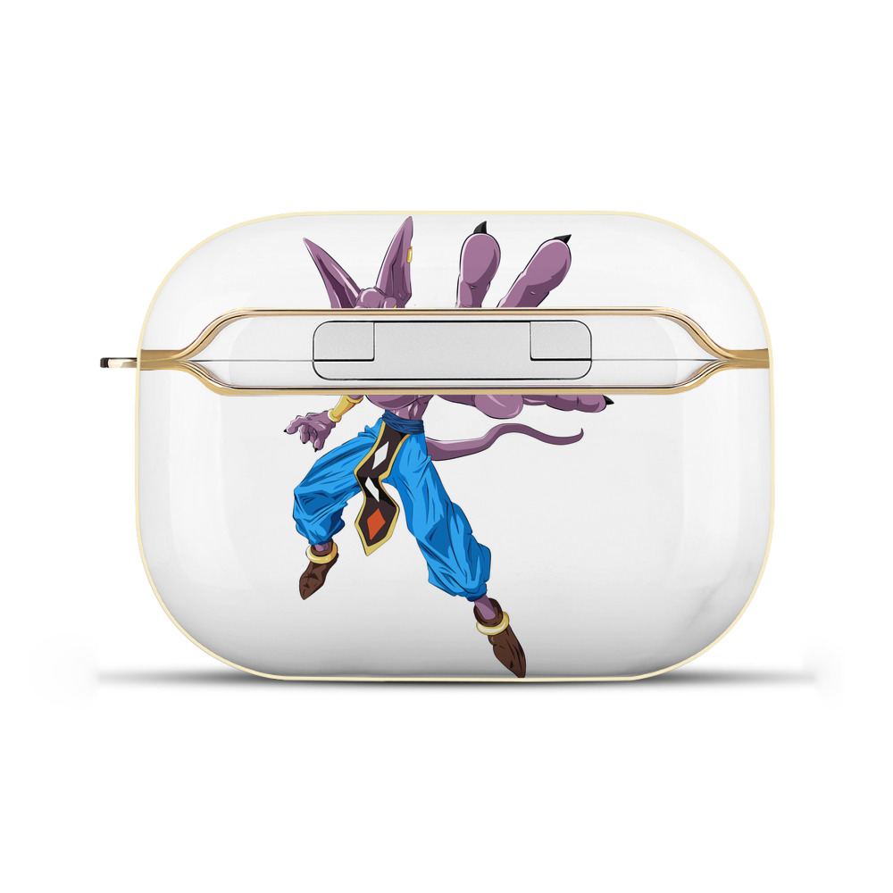 （画像用） ドラゴンボール ビルス 破壊神ビルス DRAGON BALL Beerus Birusu 【AirPods Pro用】ハードシェル保護ケース｜耐衝撃・防指紋・カラビナ付き商品仕様