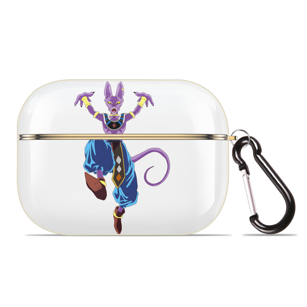 （画像用） ドラゴンボール ビルス 破壊神ビルス DRAGON BALL Beerus Birusu 【AirPods Pro用】ハードシェル保護ケース｜耐衝撃・防指紋・カラビナ付き商品仕様