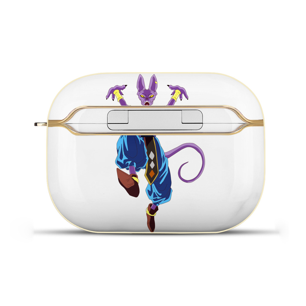 （画像用） ドラゴンボール ビルス 破壊神ビルス DRAGON BALL Beerus Birusu 【AirPods Pro用】ハードシェル保護ケース｜耐衝撃・防指紋・カラビナ付き商品仕様