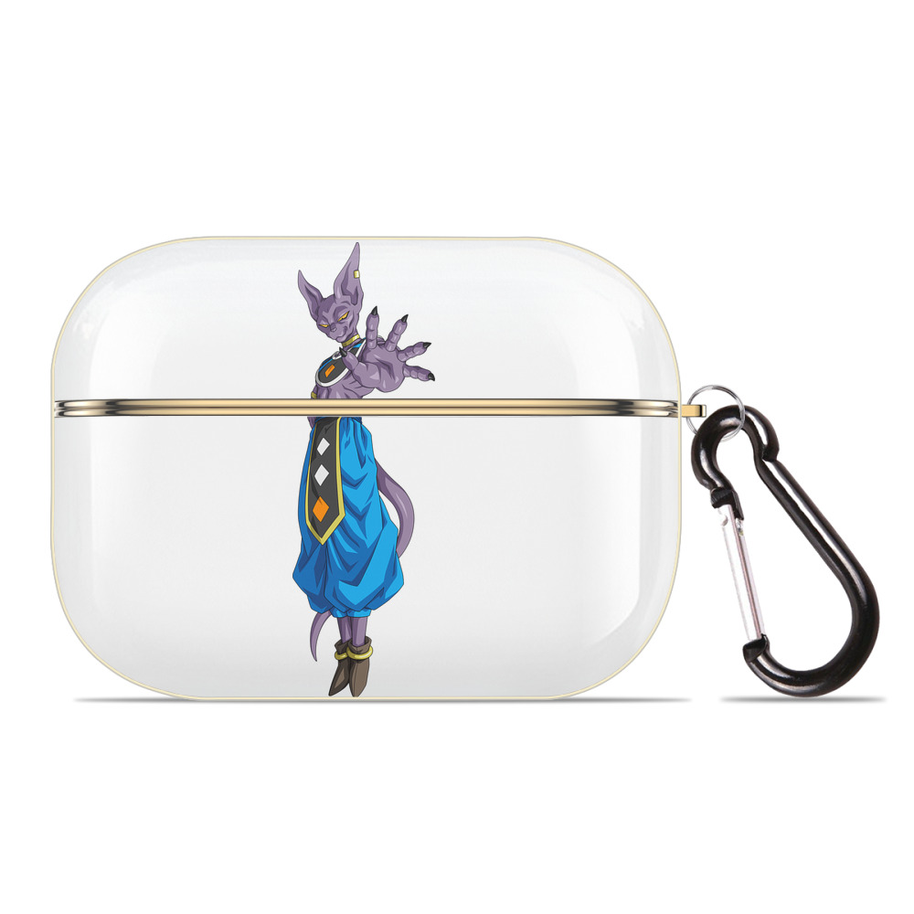（画像用） ドラゴンボール ビルス 破壊神ビルス DRAGON BALL Beerus Birusu 【AirPods Pro用】ハードシェル保護ケース｜耐衝撃・防指紋・カラビナ付き商品仕様