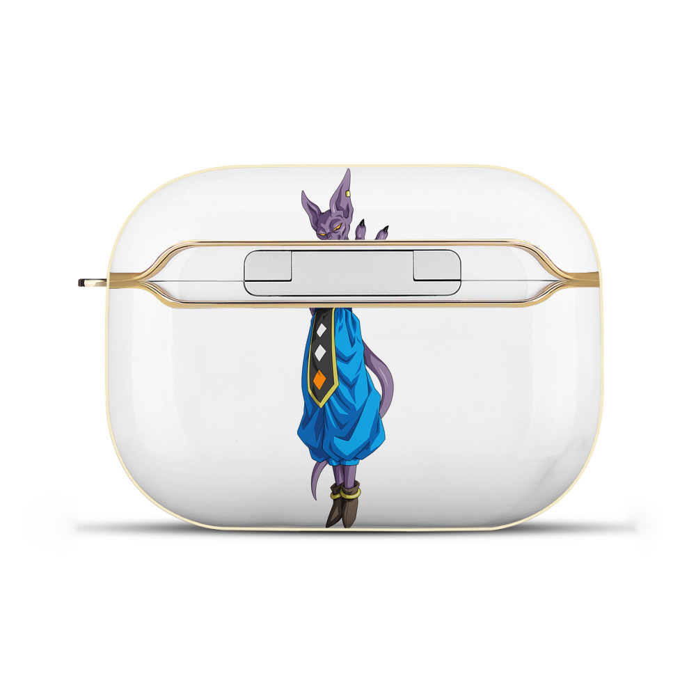 （画像用） ドラゴンボール ビルス 破壊神ビルス DRAGON BALL Beerus Birusu 【AirPods Pro用】ハードシェル保護ケース｜耐衝撃・防指紋・カラビナ付き商品仕様