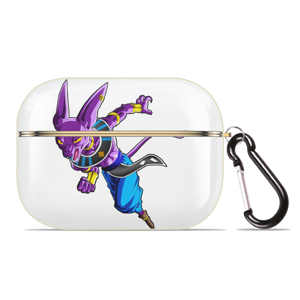 （画像用） ドラゴンボール ビルス 破壊神ビルス DRAGON BALL Beerus Birusu 【AirPods Pro用】ハードシェル保護ケース｜耐衝撃・防指紋・カラビナ付き商品仕様