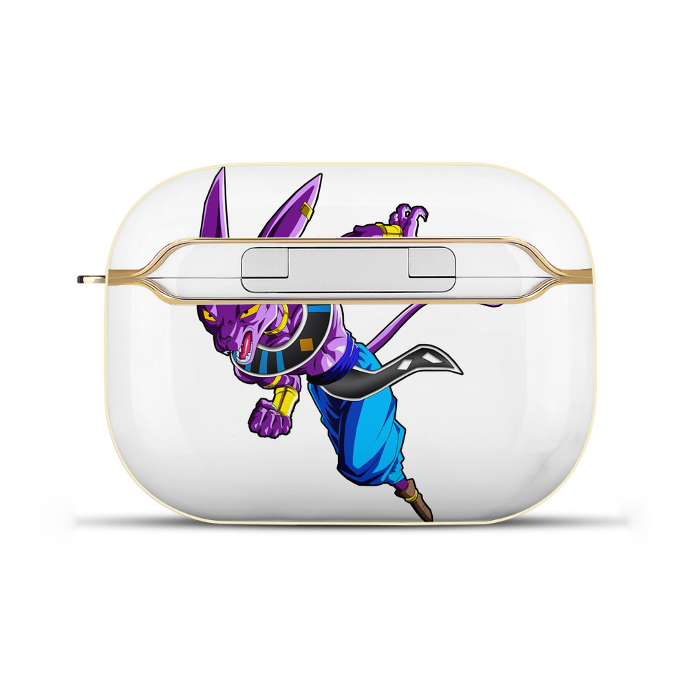 （画像用） ドラゴンボール ビルス 破壊神ビルス DRAGON BALL Beerus Birusu 【AirPods Pro用】ハードシェル保護ケース｜耐衝撃・防指紋・カラビナ付き商品仕様